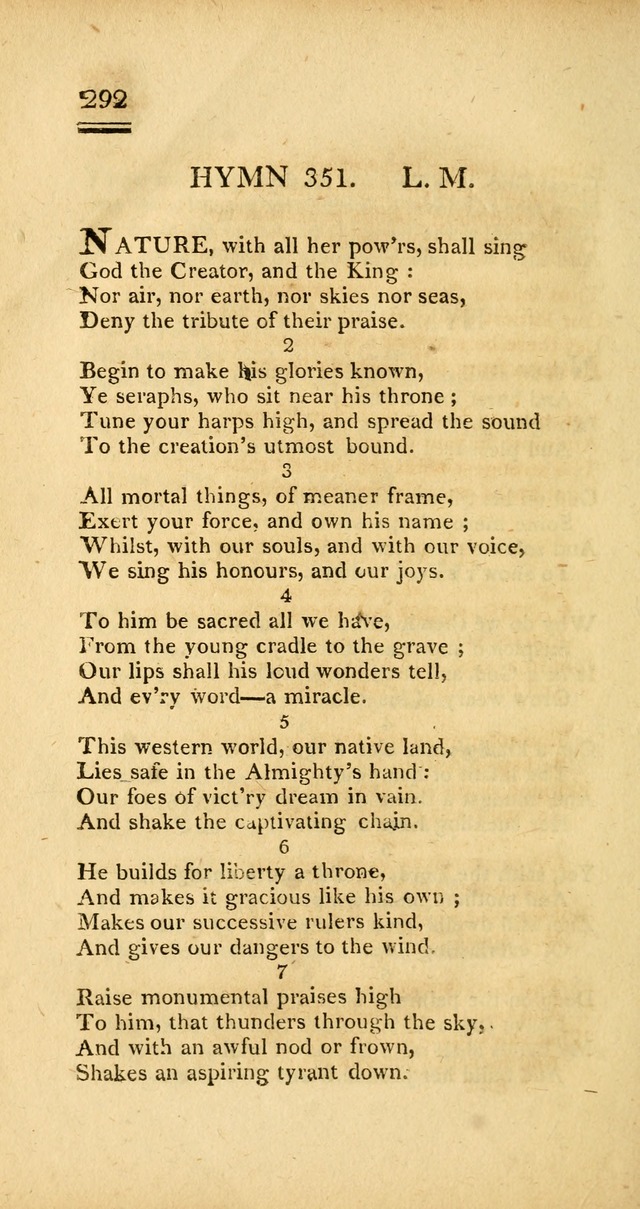 Psalms, Hymns and Spiritual Songs: selected and designed for the use of  the church universal, in public and private devotion; with an appendix, containing the original hymns omitted in the last ed. page 294