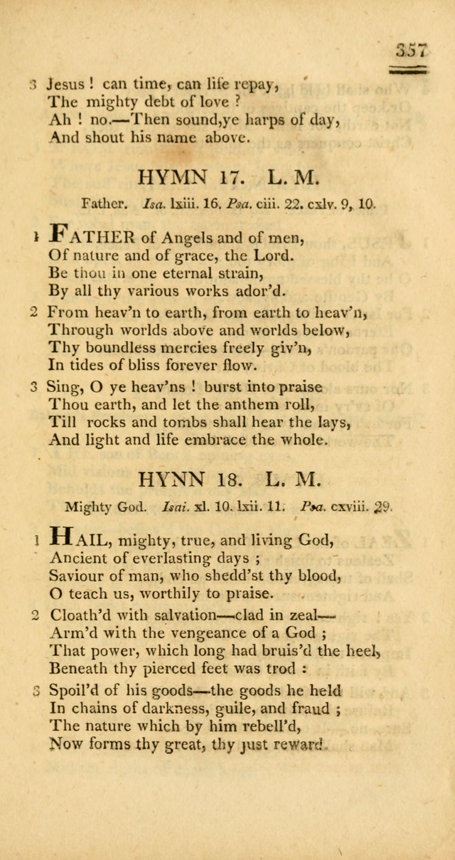 Psalms, Hymns and Spiritual Songs: selected and designed for the use of  the church universal, in public and private devotion; with an appendix, containing the original hymns omitted in the last ed. page 359