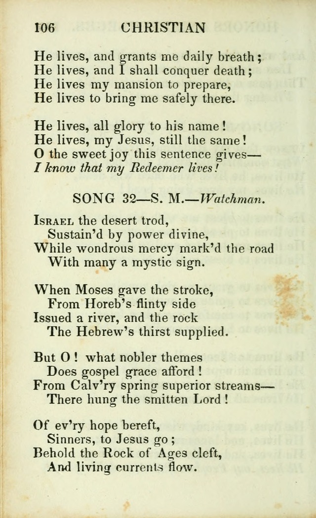 Psalms, Hymns and Spiritual Songs, Original and Selected. (14th stereotype ed.) page 106