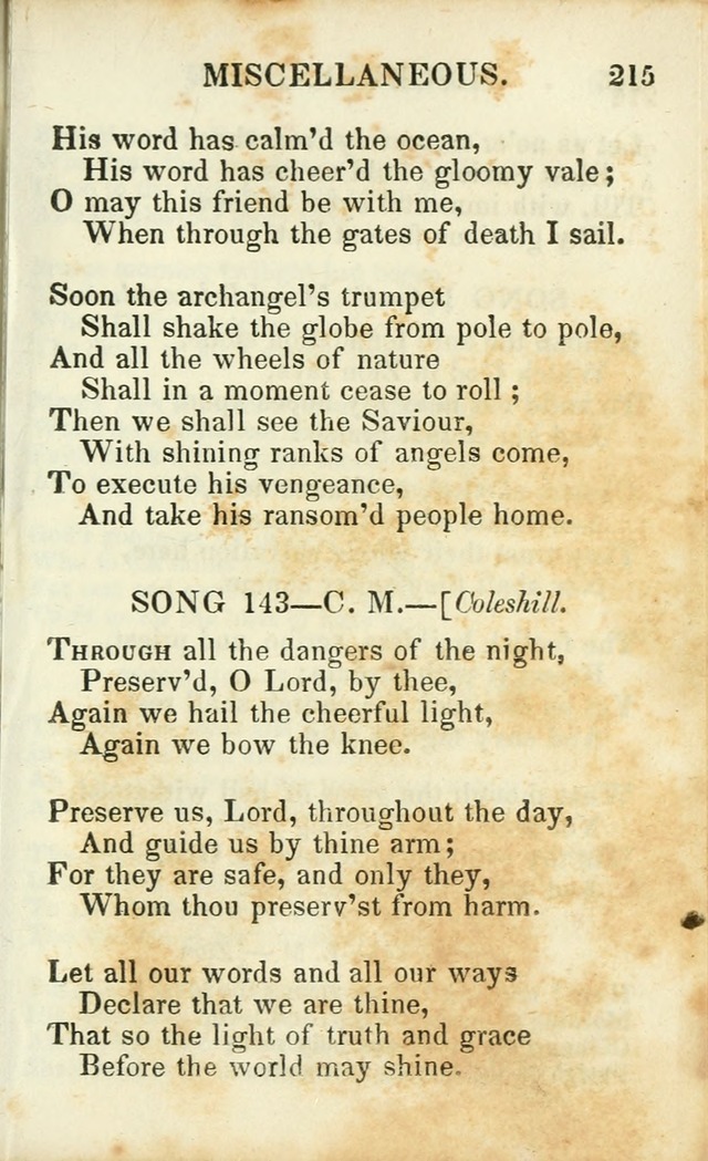 Psalms, Hymns and Spiritual Songs, Original and Selected. (14th stereotype ed.) page 215
