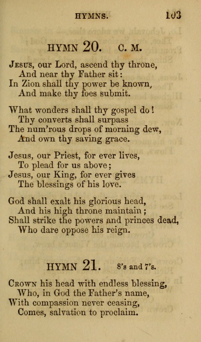 Psalms, Hymns and Spiritual Songs, Original and Selected. (7th ed.) page 103