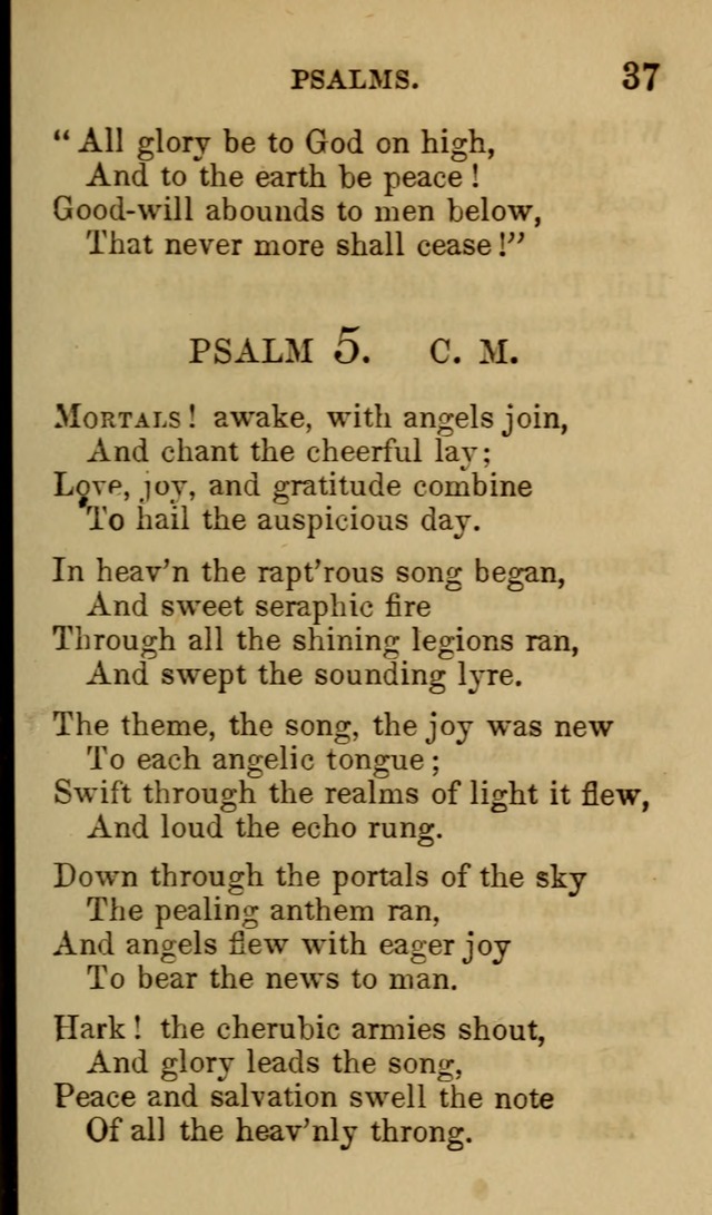 Psalms, Hymns and Spiritual Songs, Original and Selected. (7th ed.) page 37