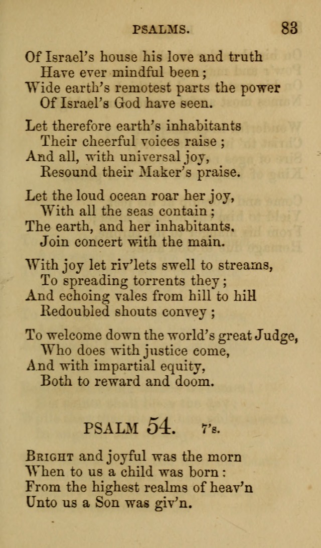 Psalms, Hymns and Spiritual Songs, Original and Selected. (7th ed.) page 83