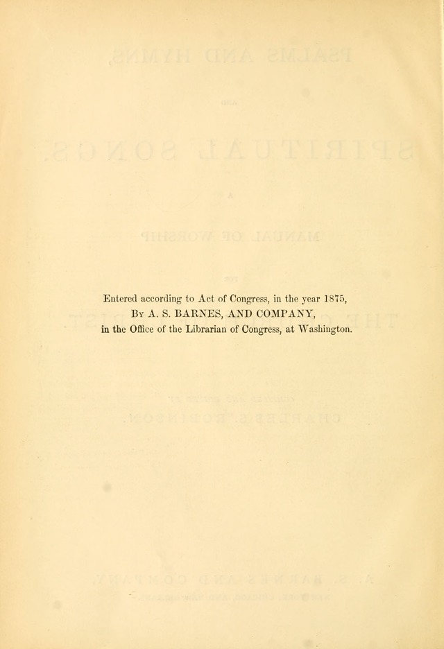 Psalms and Hymns and Spiritual Songs: a manual of worship for the church of Christ page 2