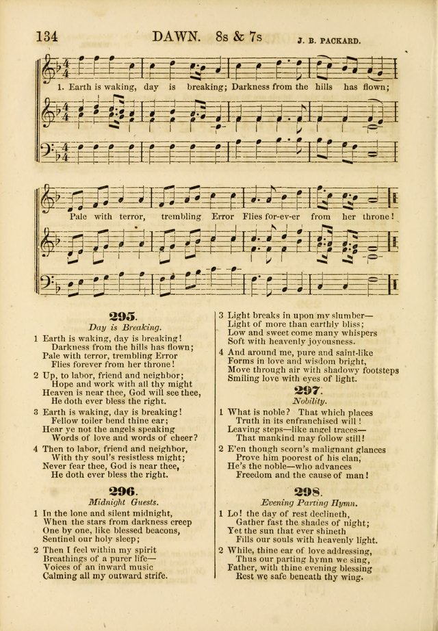 The Psalms of Life: A Compilation of Psalms, Hymns, Chants, Anthems, &c. Embodying the Spiritual, Progressive and Reformatory Sentiment of the Present Age page 134
