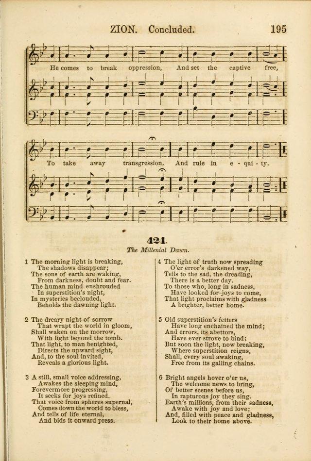 The Psalms of Life: A Compilation of Psalms, Hymns, Chants, Anthems, &c. Embodying the Spiritual, Progressive and Reformatory Sentiment of the Present Age page 195
