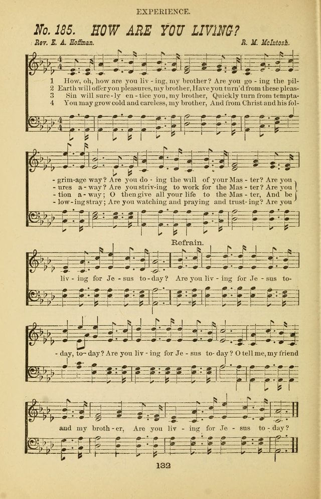 Prayer and Praise: or Hymns and Tunes for Prayer Meetings, Praise Meetings, Experience Meetings, Revivals, Missionary Meetings and all special occasions of Christian work and worship page 132