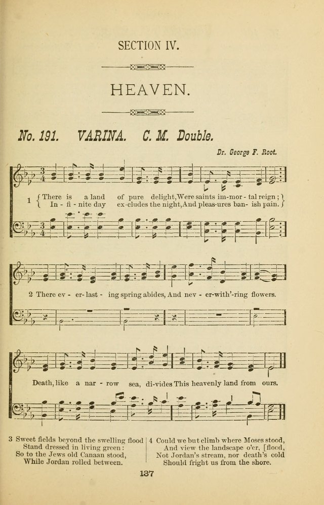 Prayer and Praise: or Hymns and Tunes for Prayer Meetings, Praise Meetings, Experience Meetings, Revivals, Missionary Meetings and all special occasions of Christian work and worship page 137