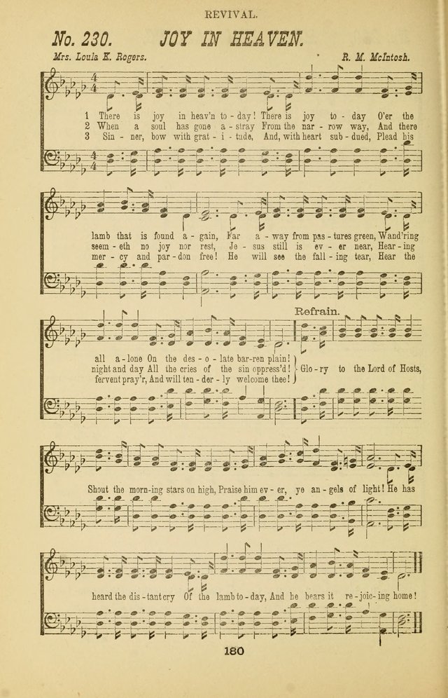 Prayer and Praise: or Hymns and Tunes for Prayer Meetings, Praise Meetings, Experience Meetings, Revivals, Missionary Meetings and all special occasions of Christian work and worship page 180