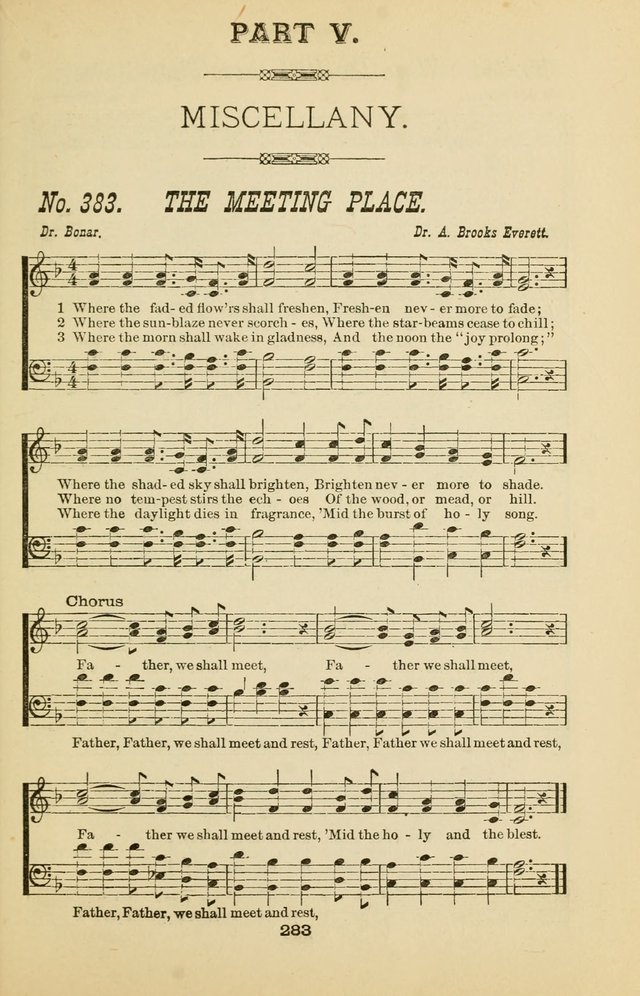 Prayer and Praise: or Hymns and Tunes for Prayer Meetings, Praise Meetings, Experience Meetings, Revivals, Missionary Meetings and all special occasions of Christian work and worship page 283