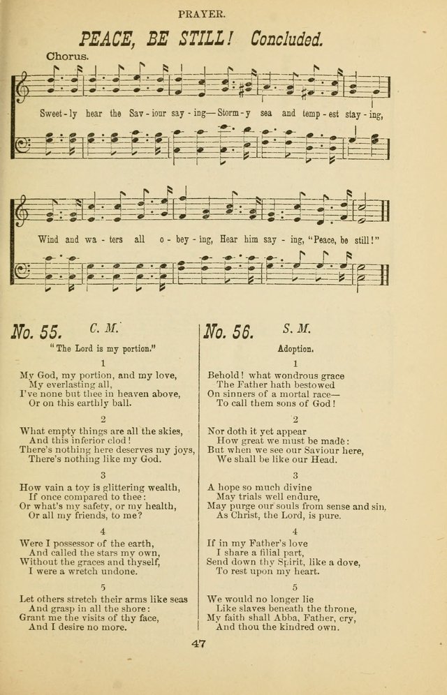 Prayer and Praise: or Hymns and Tunes for Prayer Meetings, Praise Meetings, Experience Meetings, Revivals, Missionary Meetings and all special occasions of Christian work and worship page 47