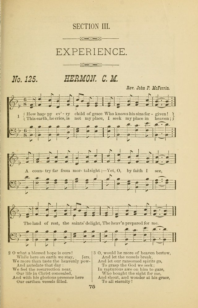 Prayer and Praise: or Hymns and Tunes for Prayer Meetings, Praise Meetings, Experience Meetings, Revivals, Missionary Meetings and all special occasions of Christian work and worship page 75