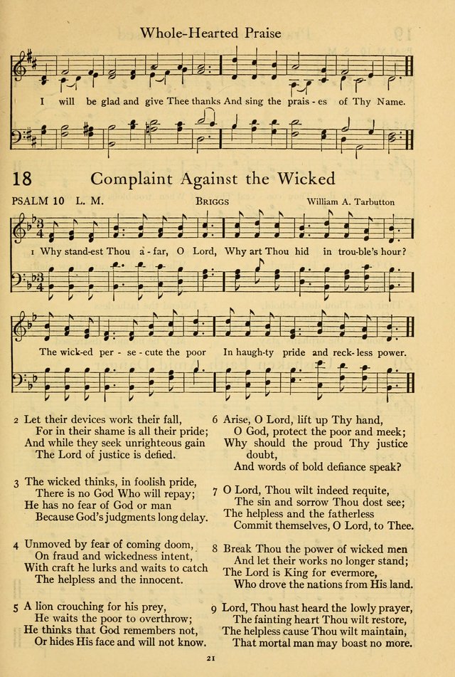 The Psalter: with responsive readings page 21
