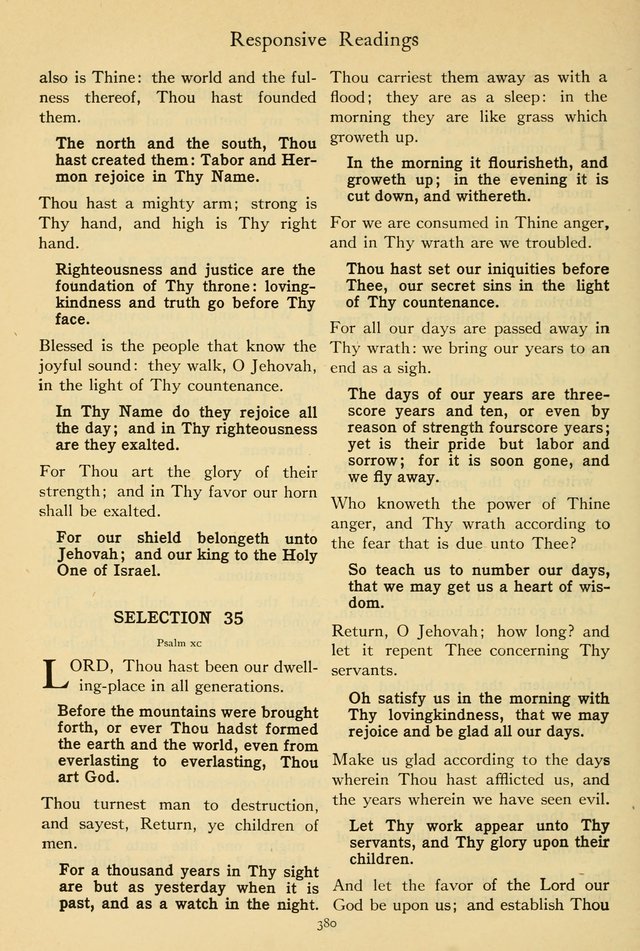 The Psalter: with responsive readings page 384