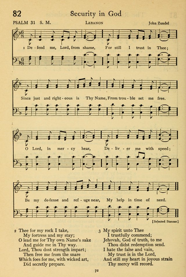 The Psalter: with responsive readings page 72