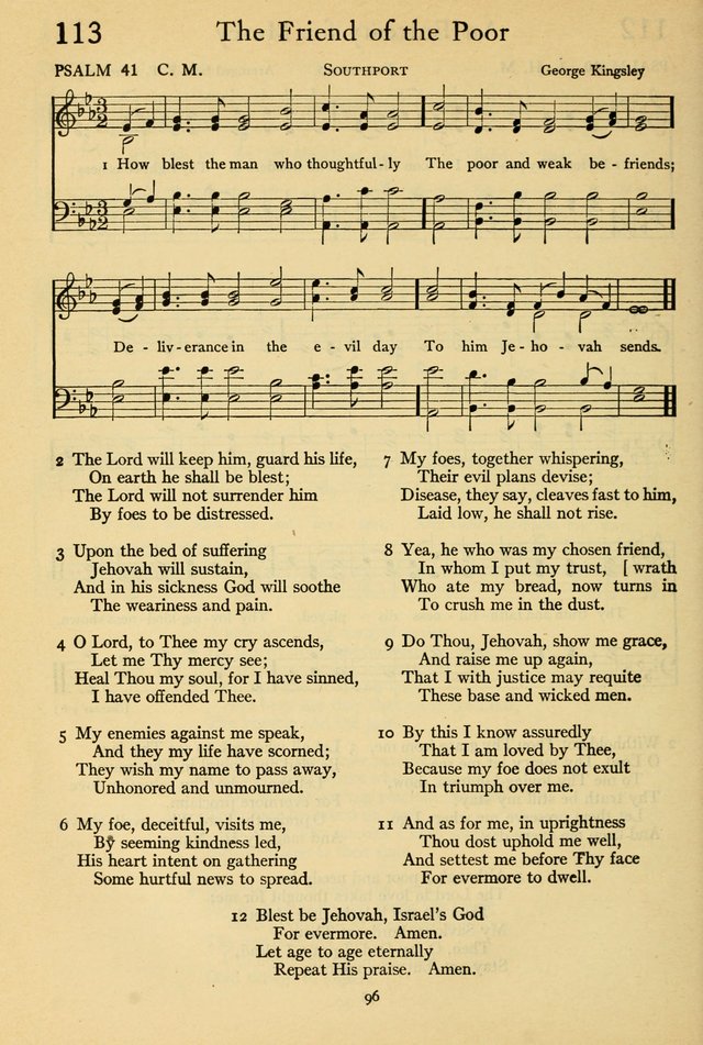 The Psalter: with responsive readings page 96