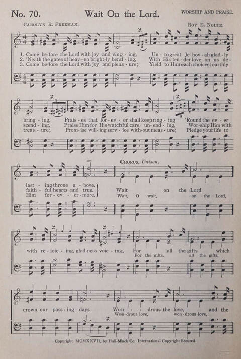 Praise and Service Songs for Sunday Schools page 66