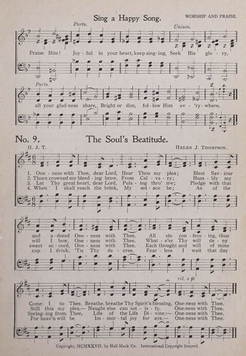 Praise and Service Songs for Sunday Schools page 9