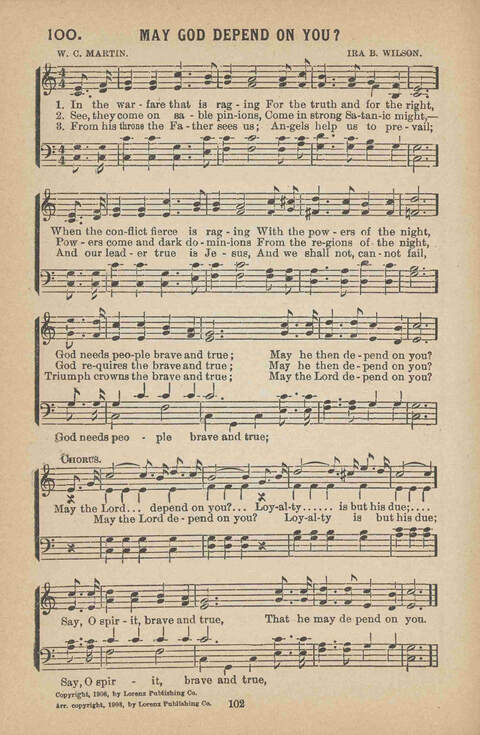 Praise Ye: a collection of sacred songs page 102
