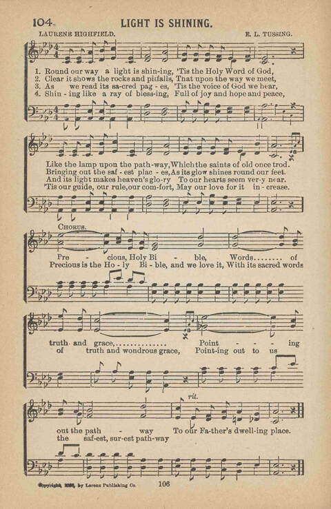 Praise Ye: a collection of sacred songs page 106