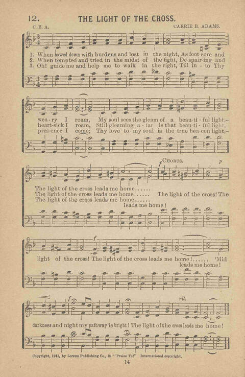 Praise Ye: a collection of sacred songs page 14