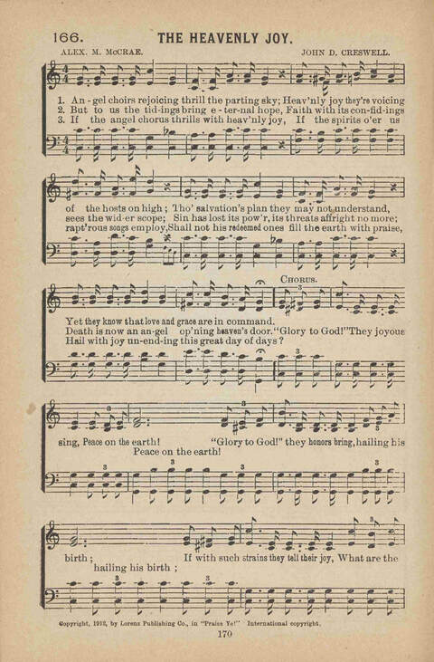 Praise Ye: a collection of sacred songs page 170