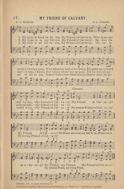 Praise Ye: a collection of sacred songs page 19