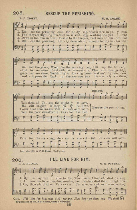 Praise Ye: a collection of sacred songs page 196