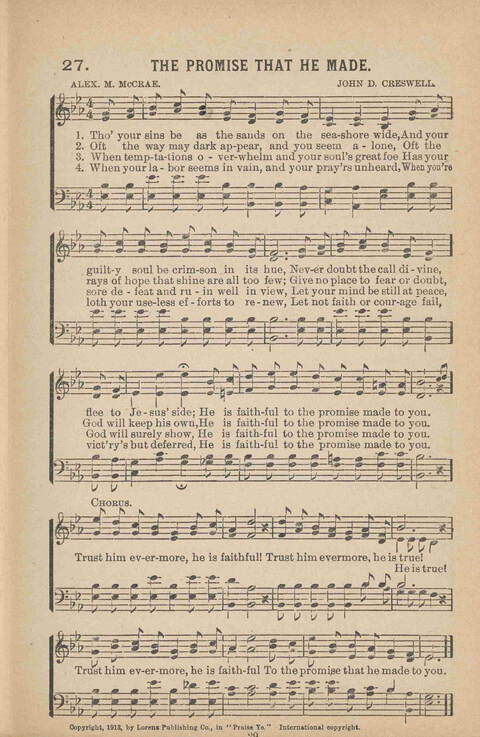 Praise Ye: a collection of sacred songs page 29