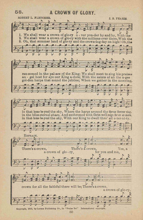 Praise Ye: a collection of sacred songs page 60