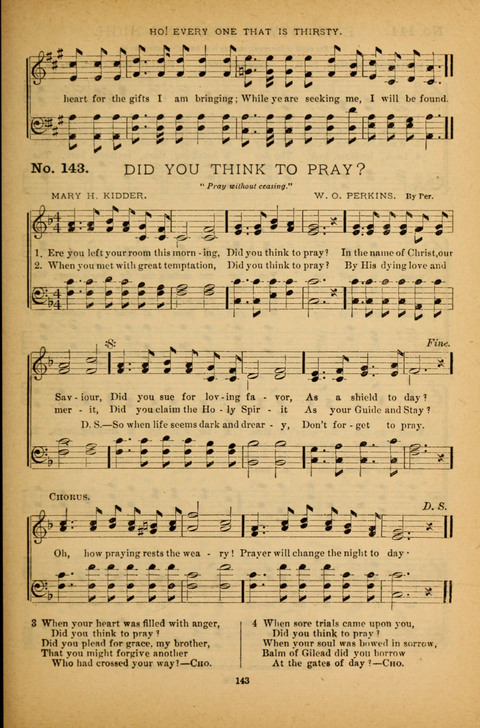 Pearls of Gospel Song: for gospel workers. a choice collection of hymns and tunes page 143