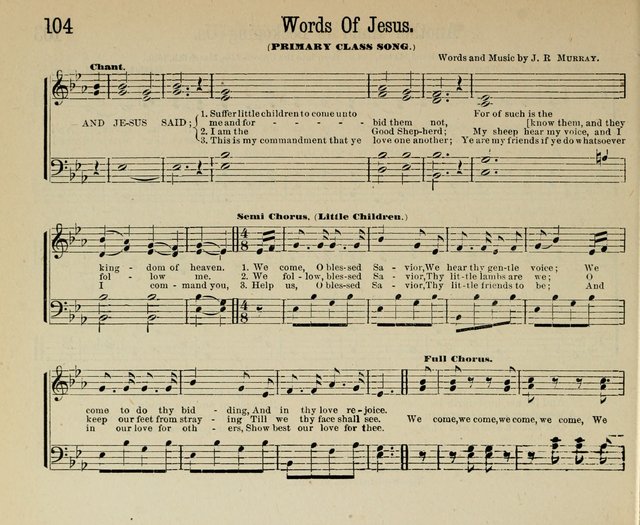 Royal Gems: a new and choice collection of Sunday school songs page 104