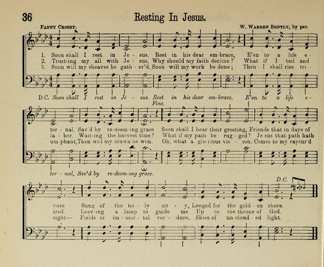 Royal Gems: a new and choice collection of Sunday school songs page 36