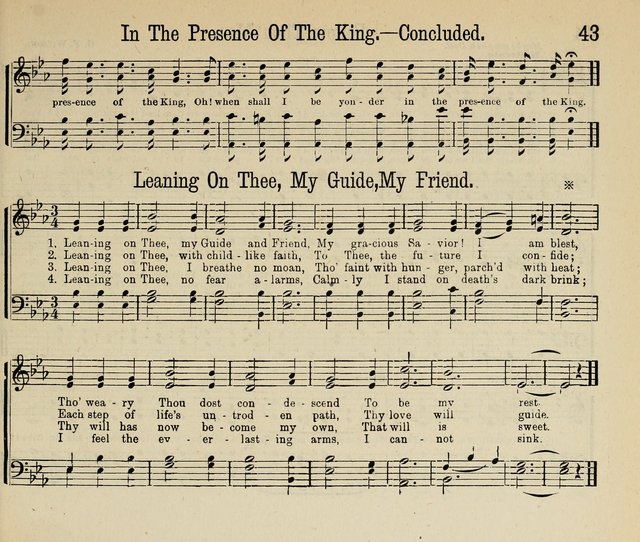 Royal Gems: a new and choice collection of Sunday school songs page 43