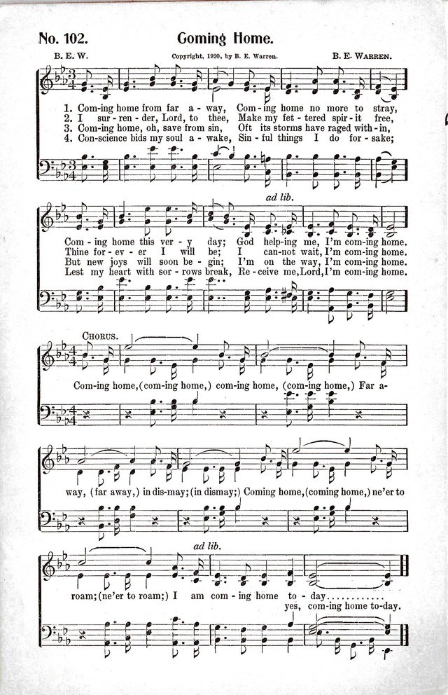 Reformation Glory: a new and inspiring collection of gospel hymns for evangelistic services page 102