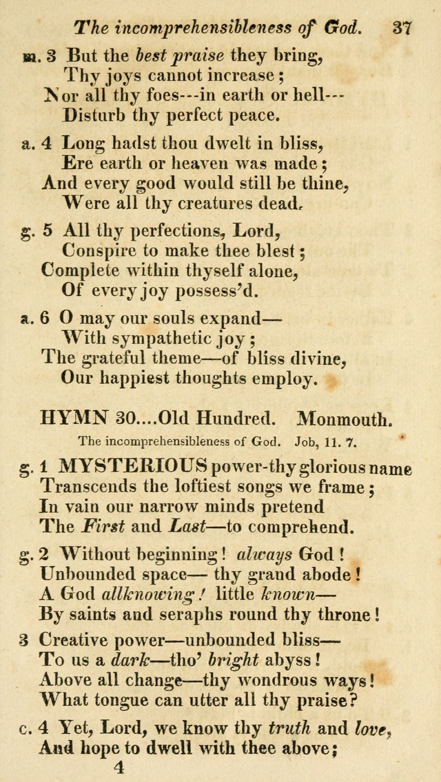 Regular Hymns: on a great variety of evangelical subjects and important occasions: with musical directions, for all the varieties of appropriate expression page 37
