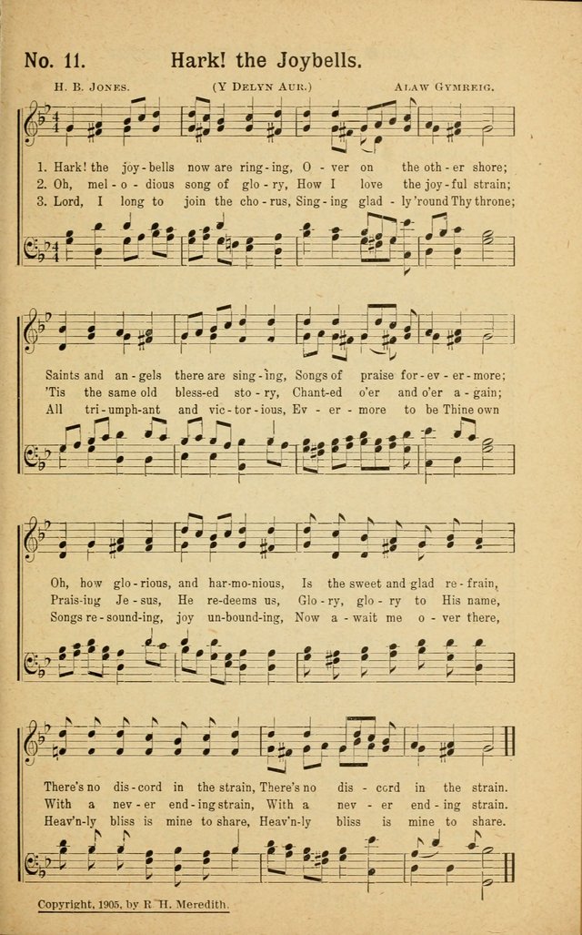 Revival Melodies: containing the popular Welsh tunes used in the great revivail in Wales; also a choice selection of gospel songs specially adapted for evangelistic and devotional meetings  page 11
