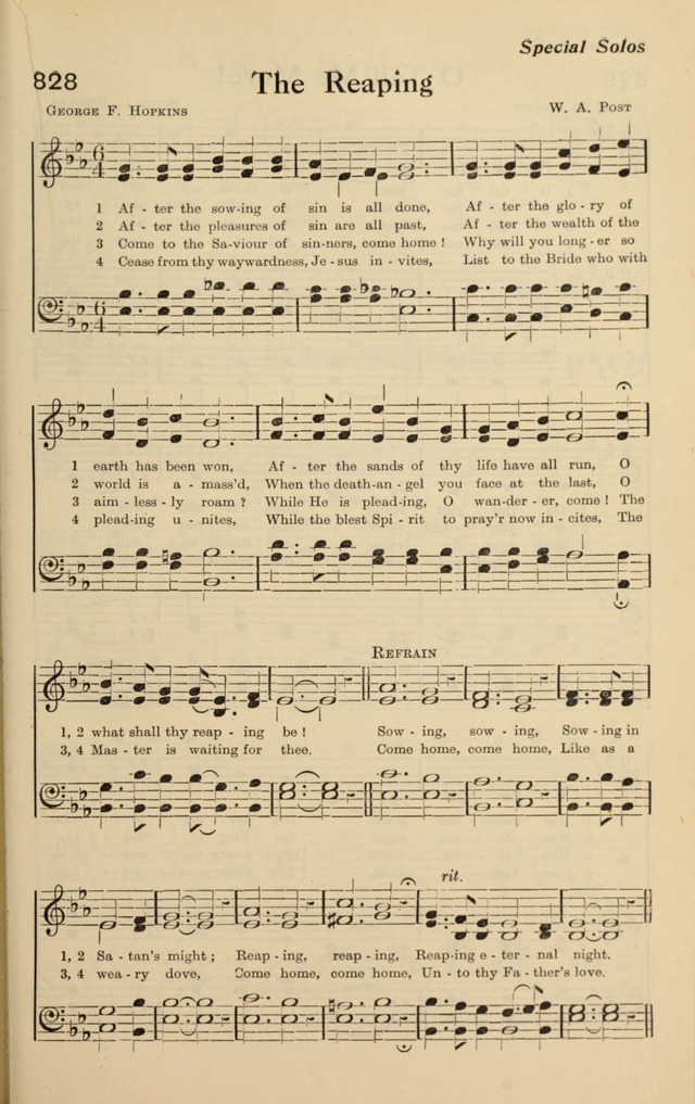 Redemption Songs: a choice collection of 1000 hymns and choruses for evangelistic meetings, solo singers, choirs and the home page 1009