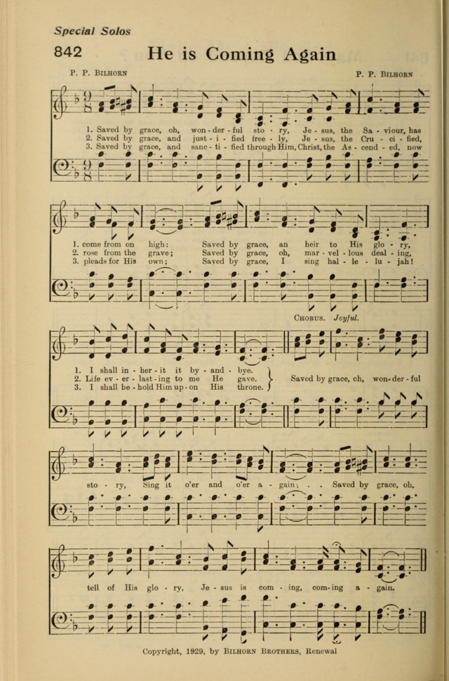 Redemption Songs: a choice collection of 1000 hymns and choruses for evangelistic meetings, solo singers, choirs and the home page 1028