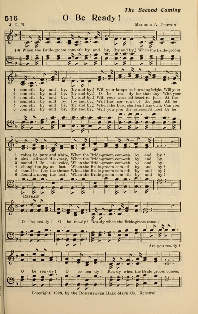 Redemption Songs: a choice collection of 1000 hymns and choruses for evangelistic meetings, solo singers, choirs and the home page 627