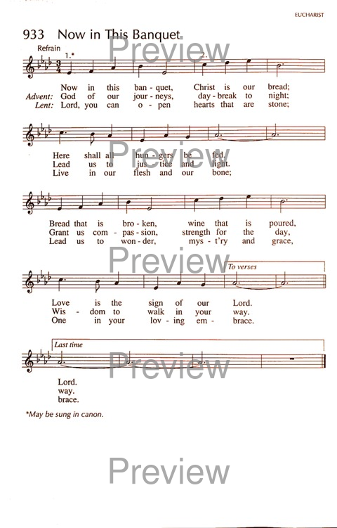 RitualSong: a hymnal and service book for Roman Catholics page 1303