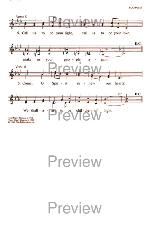 RitualSong: a hymnal and service book for Roman Catholics page 1305