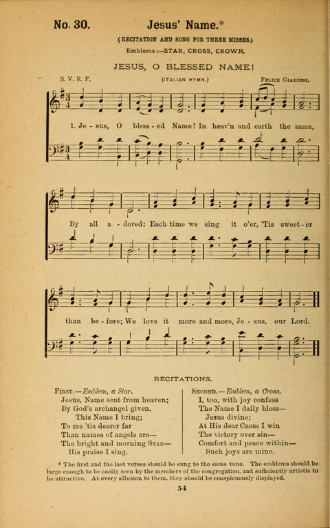 Recitations Song and Story: for Sunday and day schools, primary and intermediate Departments page 54