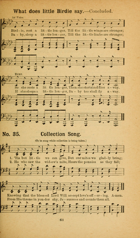 Recitations Song and Story: for Sunday and day schools, primary and intermediate Departments page 61