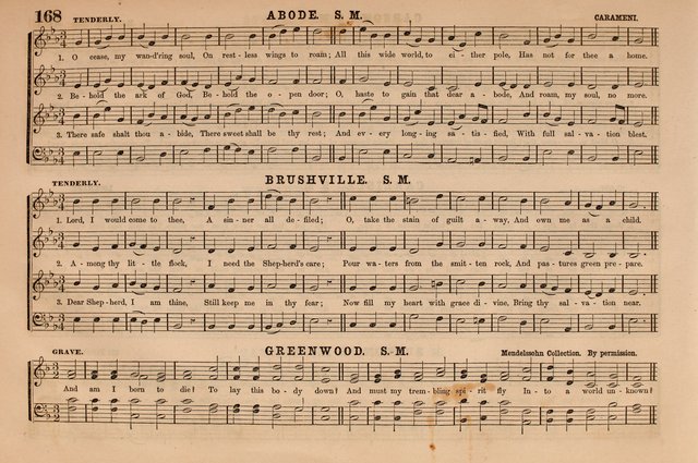 Selah: a collection of psalm and hymn tunes, introits, anthems, chants, motetts, choruses, etc. adapted to the use of classes, private circles, and worship assemblies page 168