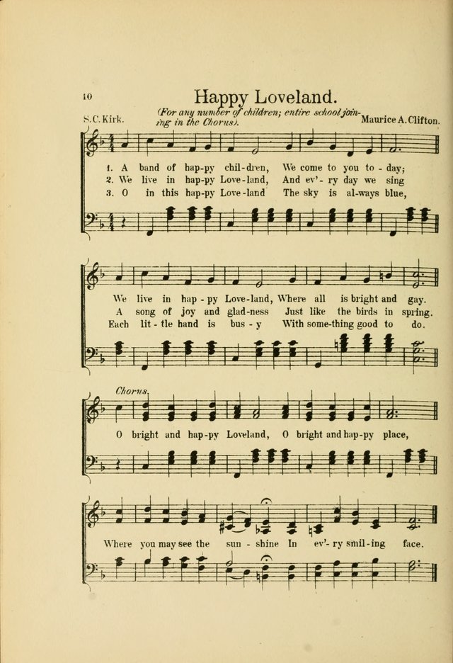 Songs for Little Singers: A Collection of easy pieces for Beginners and Primary Departments of the Sunday School and for use at home page 10