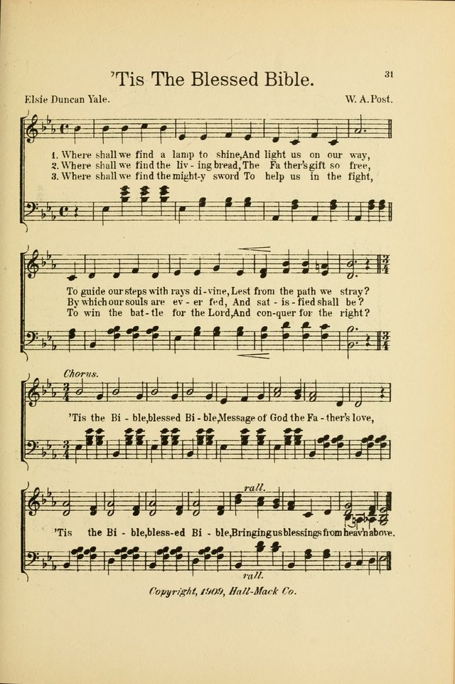 Songs for Little Singers: A Collection of easy pieces for Beginners and Primary Departments of the Sunday School and for use at home page 31