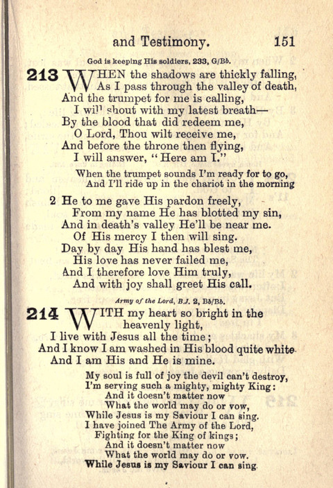 Salvation Army Songs page 151