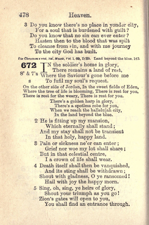 Salvation Army Songs page 478