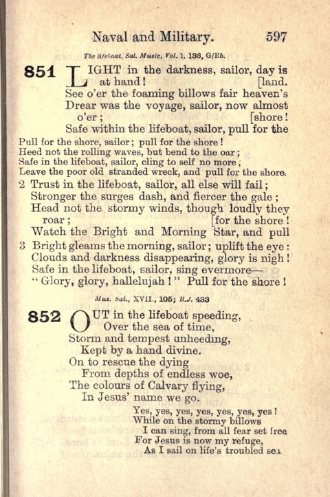 Salvation Army Songs page 597
